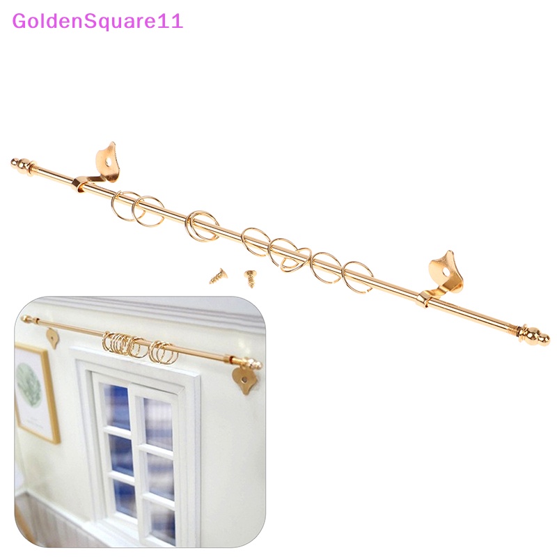 Thanh Rèm cửa sổ Bằng Kim Loại Mạ Vàng Tỉ Lệ 1: 12 Dùng Trang Trí Nhà Búp Bê