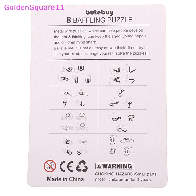 Set 8 Đồ Chơi Gỡ Rối IQ Bằng Kim Loại Giúp Phát Triển Trí Tuệ