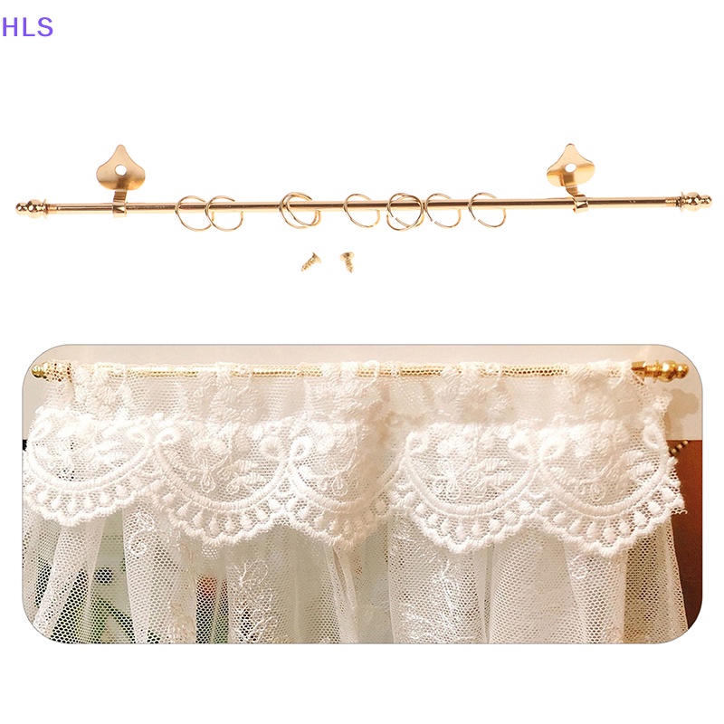 Bộ Rèm Cửa Sổ Kim Loại Mạ Vàng Tỷ Lệ 1: 12 Dùng Trang Trí Nhà Búp Bê