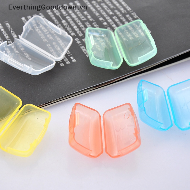 Everthinggooddown set 5 Đầu Bàn Chải Đánh Răng Mini Có Nắp Đậy Dùng Ngoài Trời vn