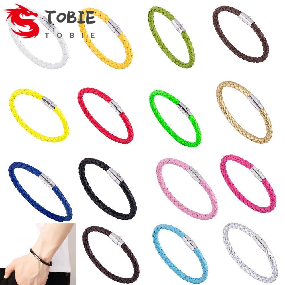 TOBIE 1 Vòng Tay Bện Dây Đơn Giản Thời Trang Cho Nam Nữ