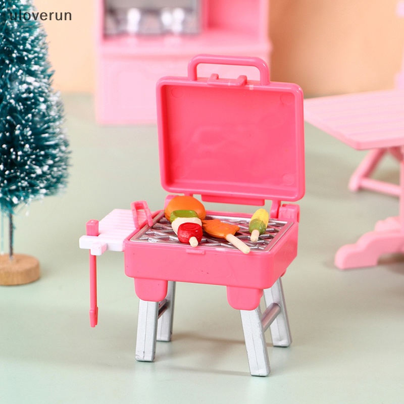 Mô Hình Đồ Nướng BBQ Màu Hồng Tỉ Lệ 1: 12 Dành Cho Nhà Búp Bê