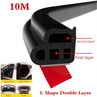 Dải Cao Su EPDM Hình Chữ L Dán Viền Cửa Sau Thay Thế Tiện Dụng