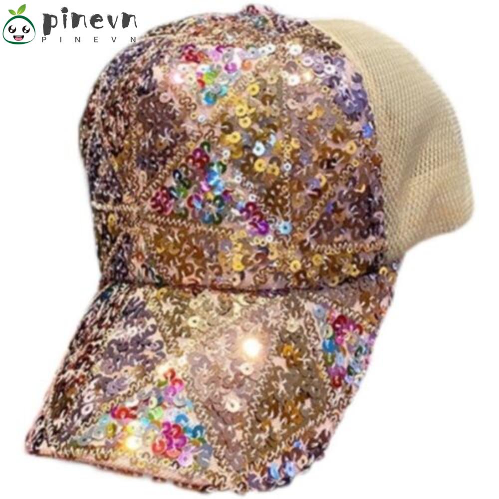 PINEVN Mũ Lưỡi Trai Chống Nắng Một Kích Cỡ Lấp Lánh