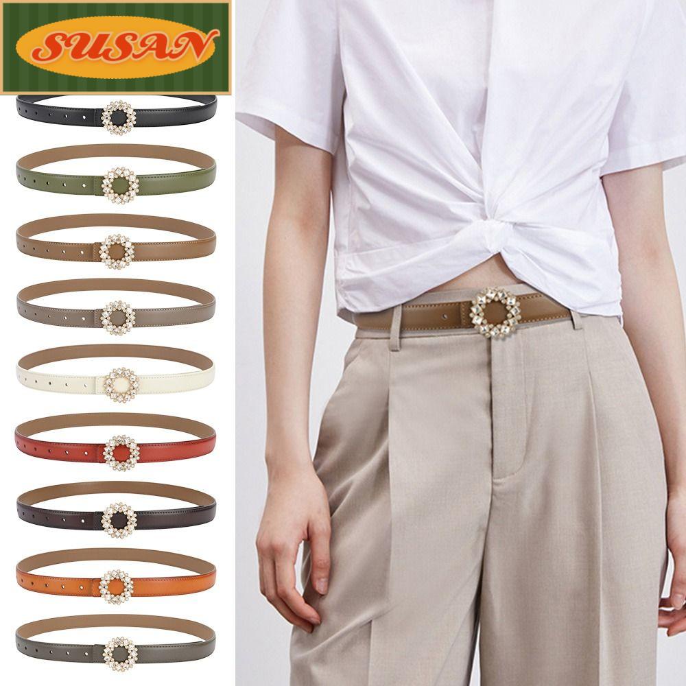 SUSANS Thắt Lưng Da Y2K Phong Cách Gothic Cổ Điển Cho Nữ