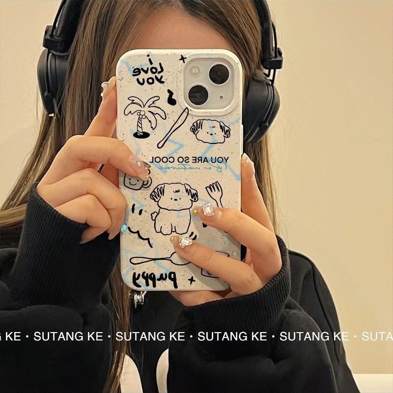 Ốp Điện Thoại Họa Tiết Hoạt Hình Chú Chó Dễ Thương Cho iPhone14promax 14 11 13 FY0W 12