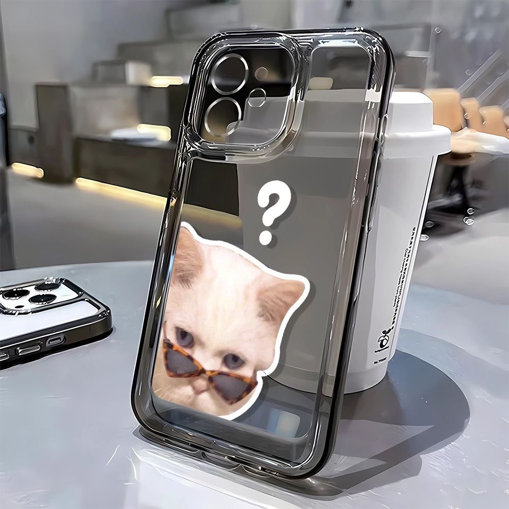 Ốp Điện Thoại Mềm Hình Mèo Hoạt Hình Vui Nhộn Chống Bẩn Cho Iphone 8p 11 13 7 12iPhone14Promax