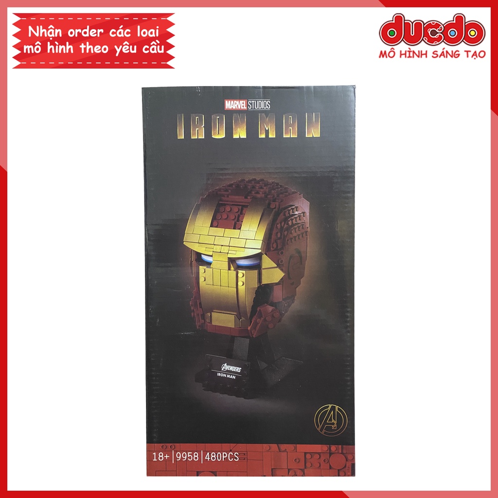 9958 Lắp ghép Mặt nạ IronMan siêu chất - Đồ chơi Xếp hình Mô hình Iron Man Helmet 76165