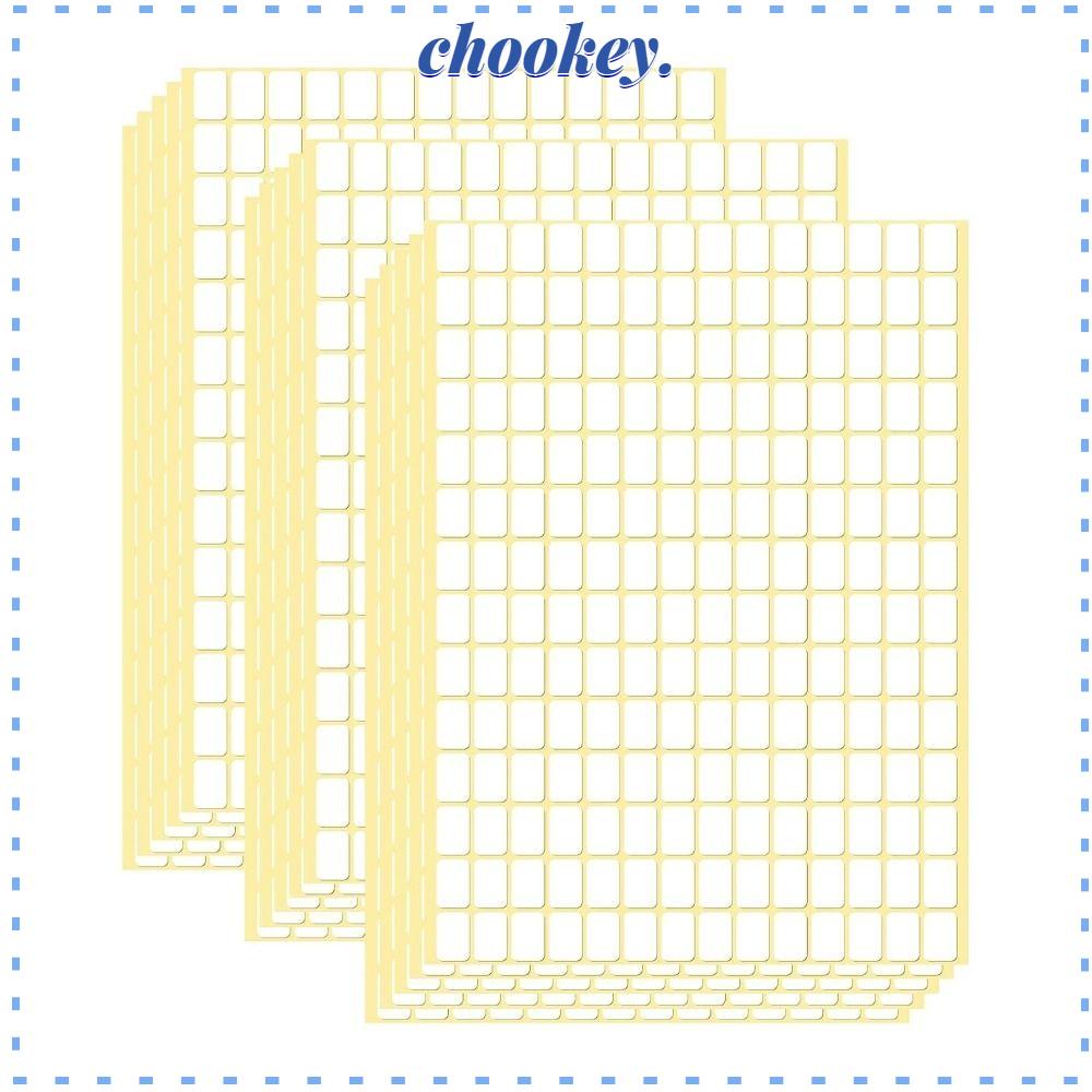CHOOKEY Nhãn Dán Nhỏ Màu Trắng Mờ Có Thể Tháo Rời Dùng Cho Văn Phòng