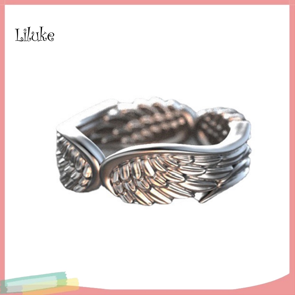 Nhẫn Hình Đôi Cánh Thiên Thần Không Gây Dị Ứng Phong Cách Cổ Điển Thời Trang Cho Nam