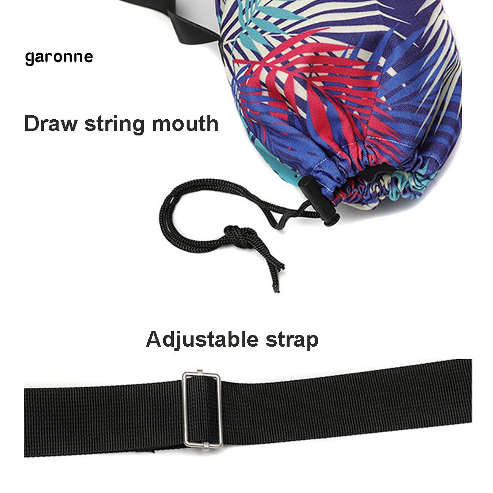 Túi Canvas Dây Rút Đeo Vai Đựng Thảm Tập Yoga / Gym In Họa Tiết