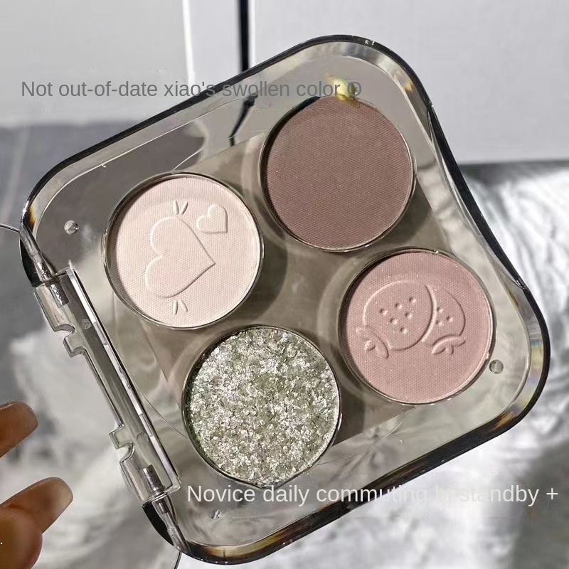 Bảng Phấn Mắt HERORANGE Bốn Màu Sắc Hiệu Ứng Lì / Ánh Ngọc Trai Chống Nước Chống Nhòe Bền Màu Dài