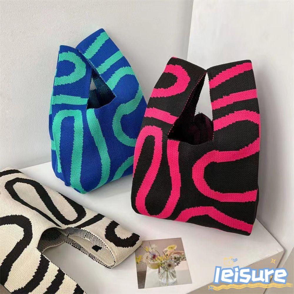 LEISURE Túi Xách Đan Len Mini Đeo Chéo Thời Trang Cho Nữ