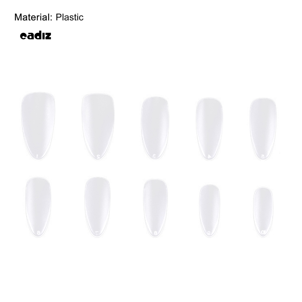 Bộ 100 Móng Tay Giả Bằng Nhựa Dẻo Trong Suốt Siêu Mỏng Không Mùi Dễ Sử Dụng