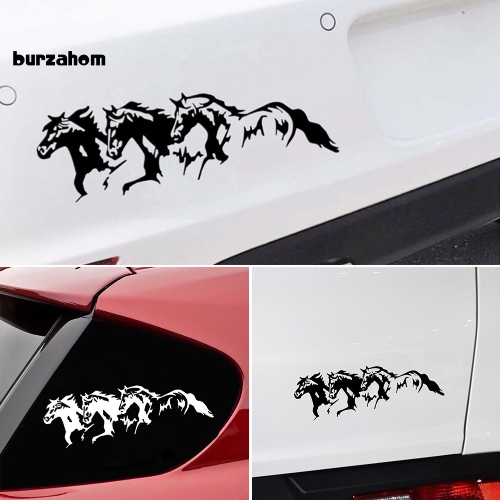 Nhãn Dán Trang Trí Xe Hơi Tự Dính Chống Thấm Nước Hình Ngựa Chạy Thời Trang