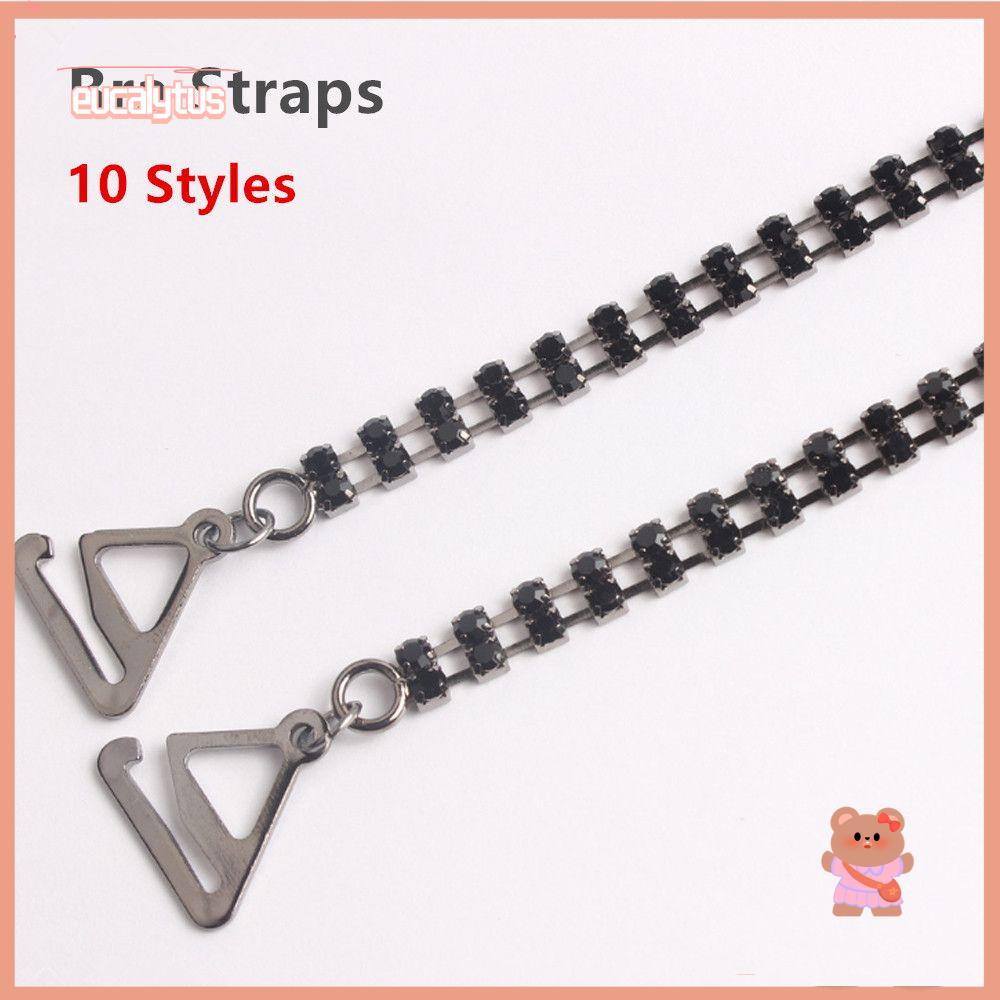 EUTUS Dây Áo Ngực Mạ Bạc Đính Đá Pha Lê Thời Trang