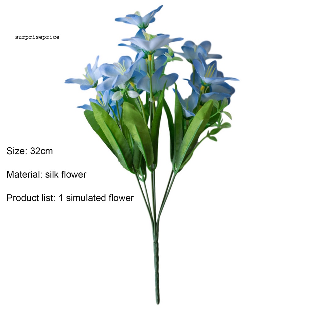 1 Nhánh 18 Hoa Lily Giả Bằng Lụa Dùng Trang Trí