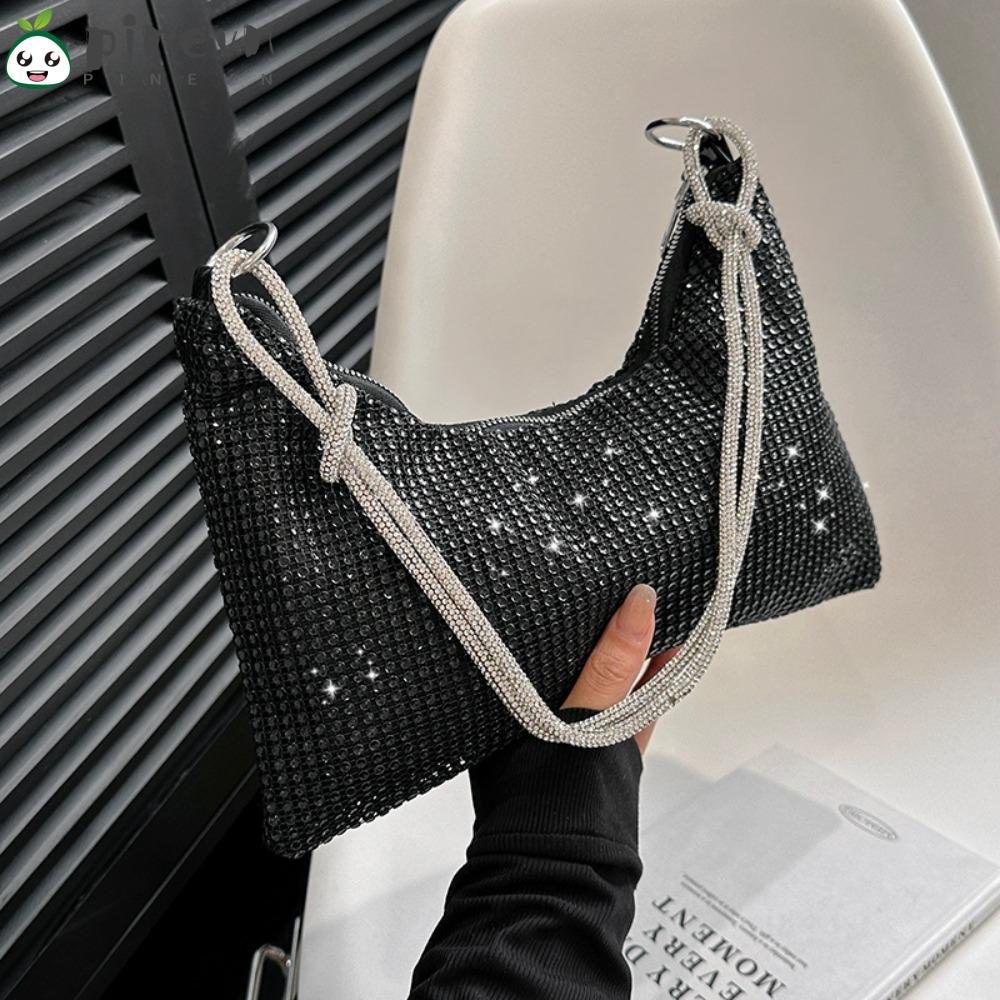 PINEVN Ví Cầm Tay Đính Đá Lấp Lánh Thời Trang Dự Tiệc