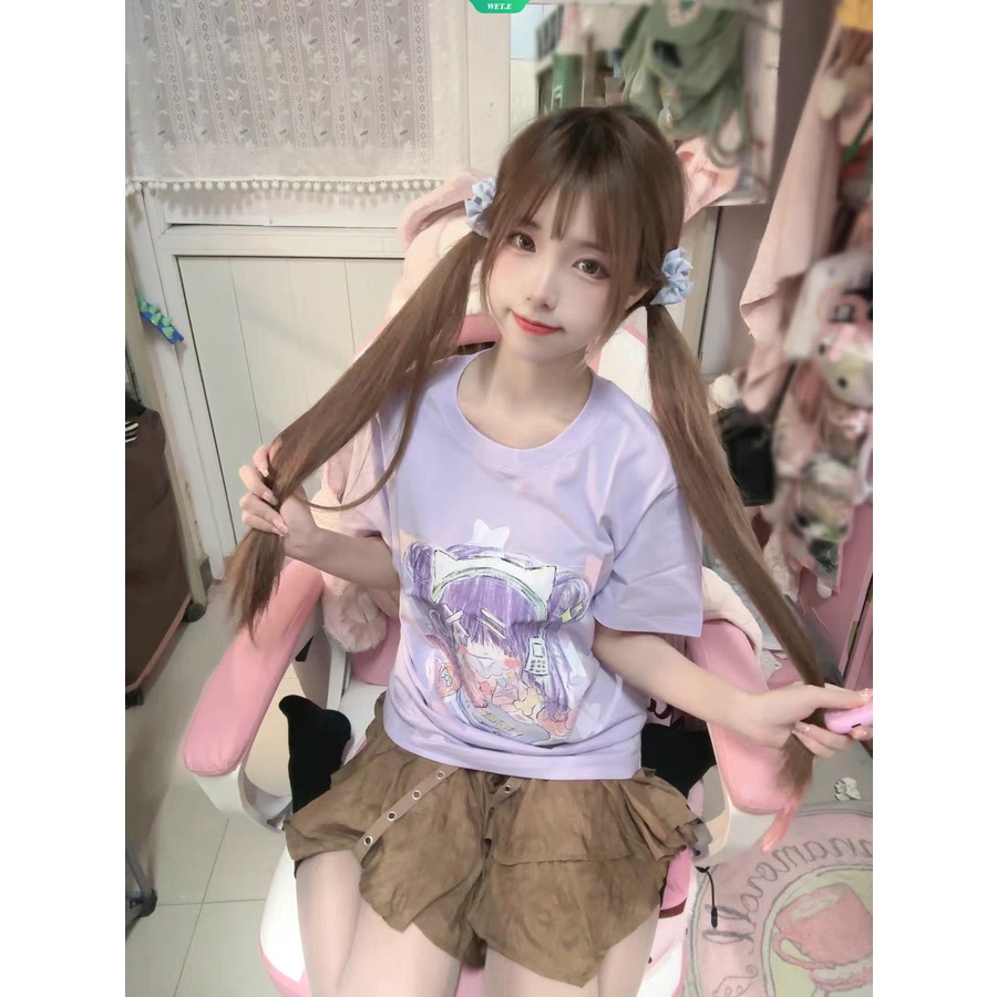 Áo Thun Tay Ngắn Dáng Rộng Thiết Kế Mới Đơn Giản Thời Trang Mùa Hè Theo Phong Cách Nhật Bản Cho Nữ