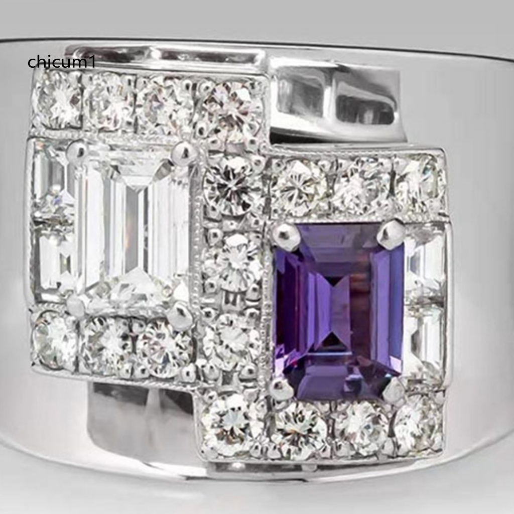 Nhẫn Đính Đá Tím Phong Cách Vintage Thời Trang Cho Nữ