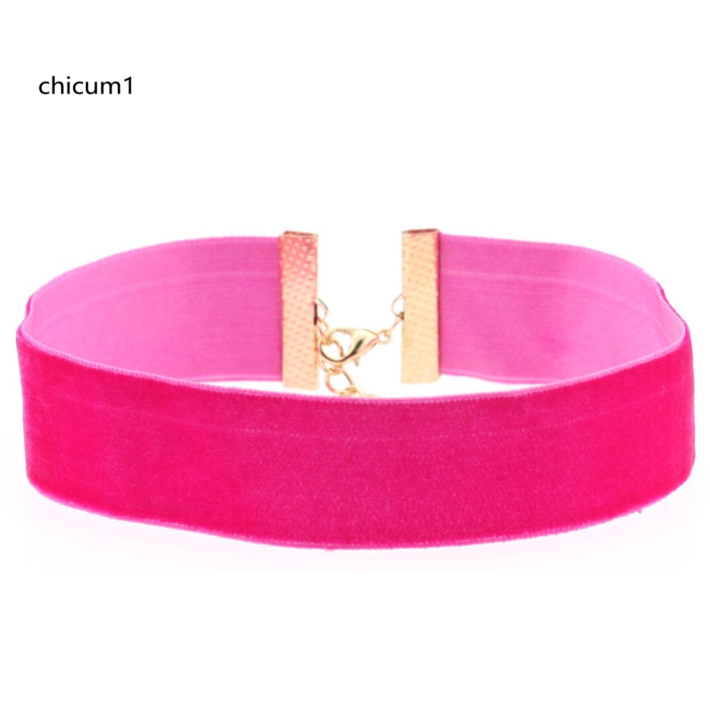 Vòng Cổ Choker Dây Nhung Bản Rộng Mềm Mại Thời Trang Cho Nữ