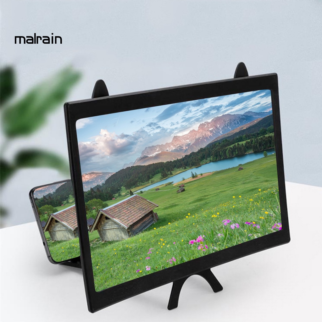 Dụng Cụ Phóng Đại Màn Hình Điện Thoại Ống Kính Cong 12 Inch Trong Suốt Có Thể Gập Lại
