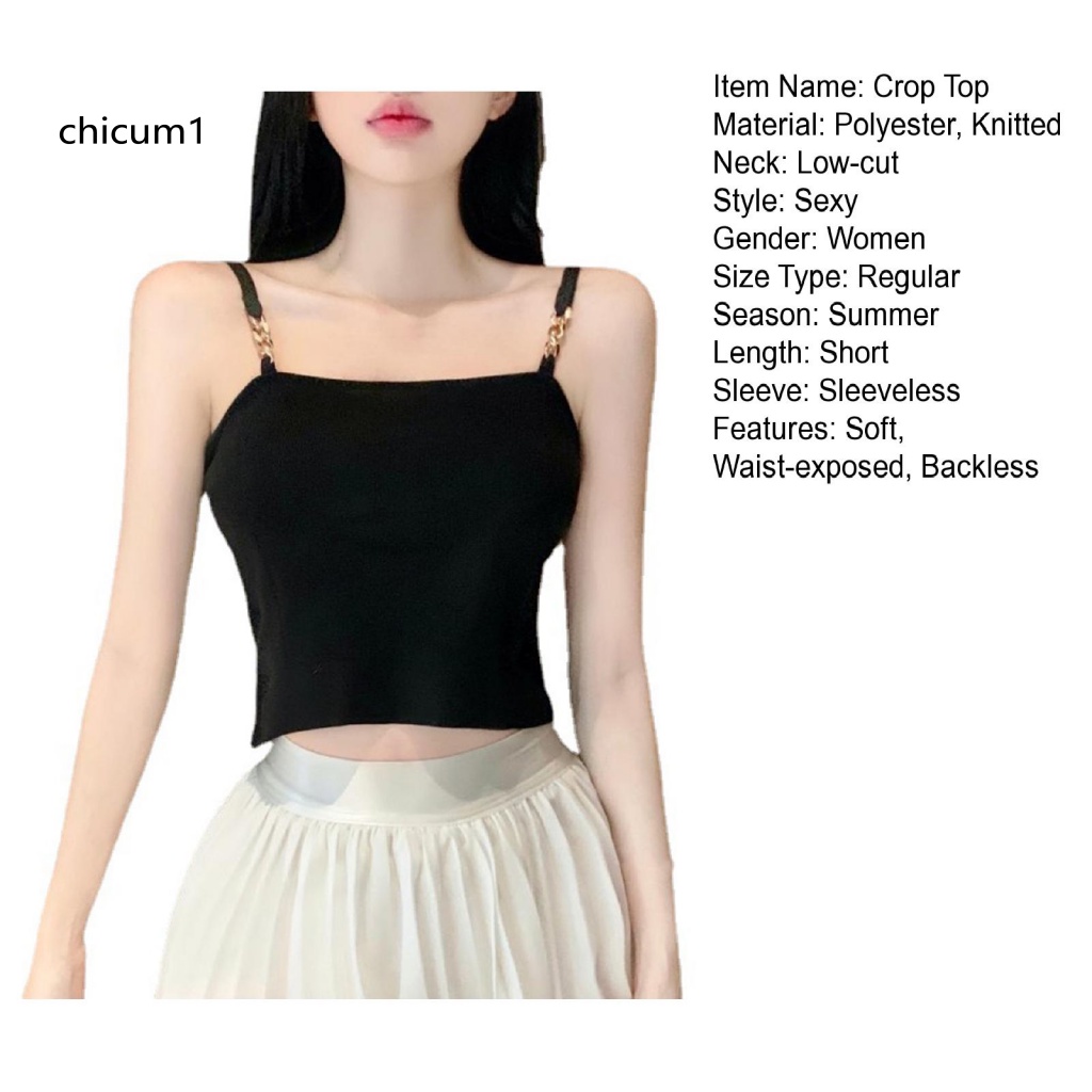 Áo Thun Không Tay Lưng Trần Màu Trơn Mềm Mại Thời Trang Mùa Hè Cho Nữ