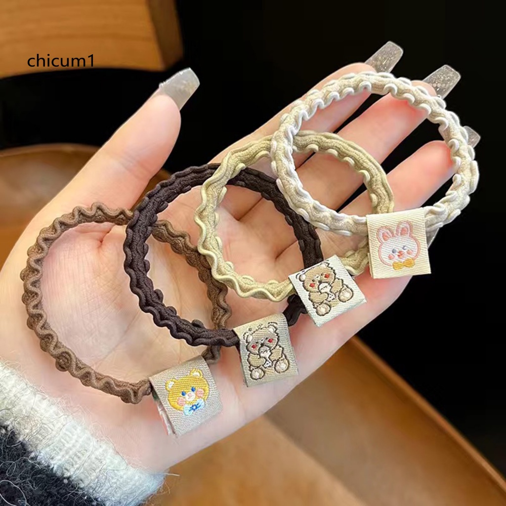 Set 4 / 5 Dây Cột Tóc Co Giãn Nhiều Màu Sắc Thời Trang Dành Cho Nữ