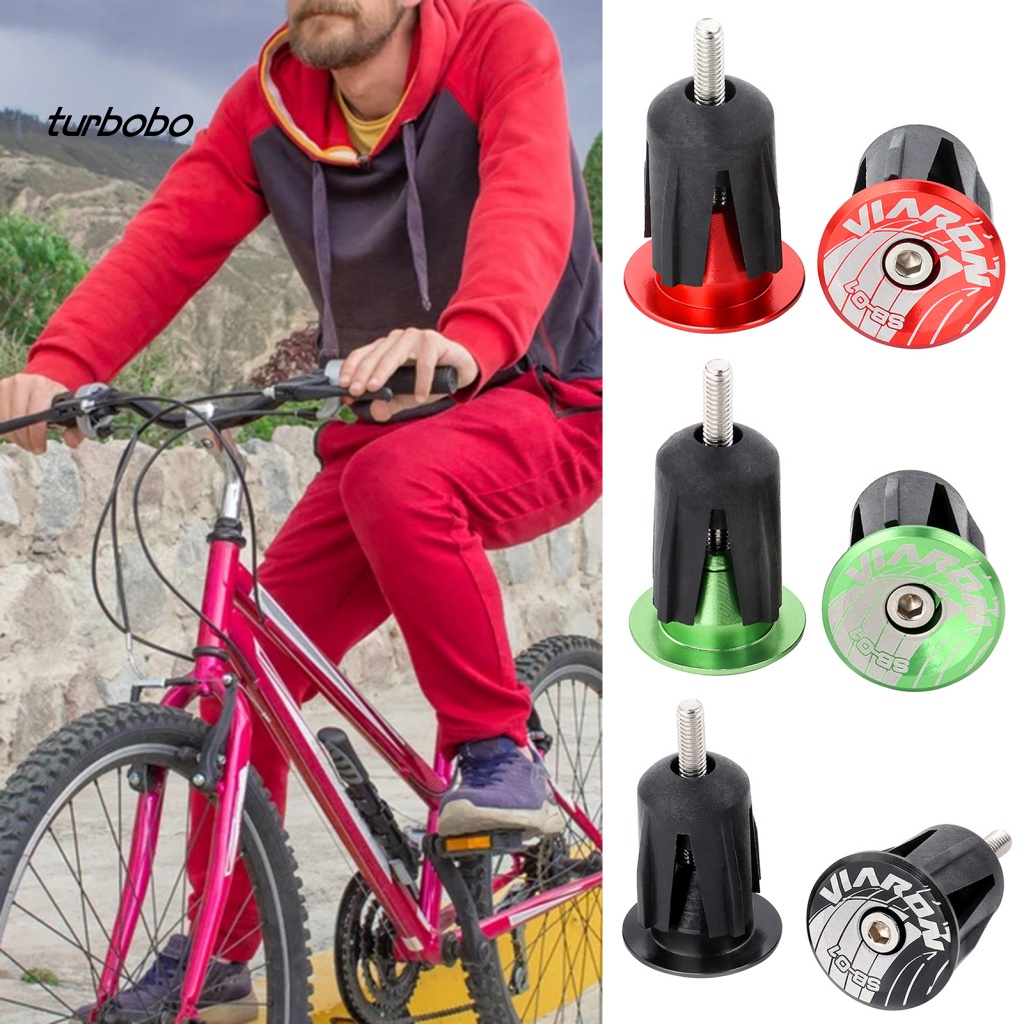 Set 2 Nút Gắn Tay Lái Xe Đạp Leo Núi Bằng Hợp Kim Nhôm Chống Mòn Thân Thiện Với Môi Trường