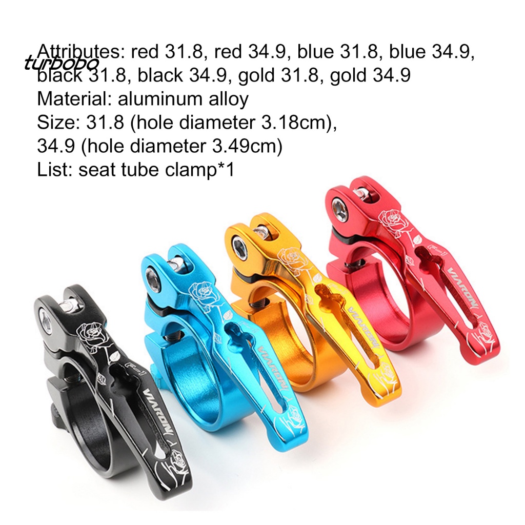 Turbobo Kẹp Điều Chỉnh Yên Xe Đạp Leo Núi Bằng Hợp Kim Nhôm Chống Rơi Tháo Gỡ Nhanh