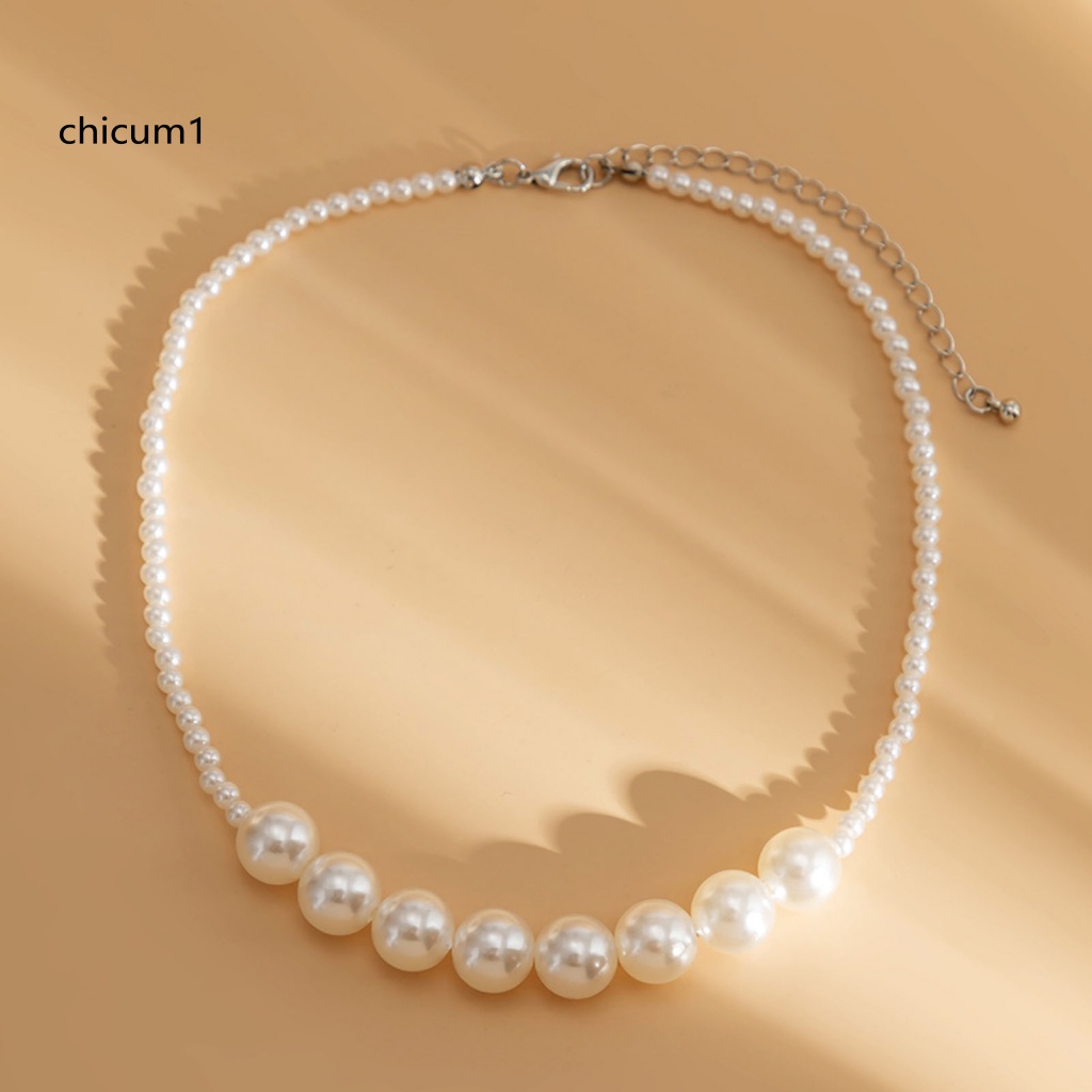 Vòng Cổ Choker CC Nữ Mặt Ngọc Trai Nhân Tạo Nhiều Lớp Tinh Tế Trang Sức Đám Cưới
