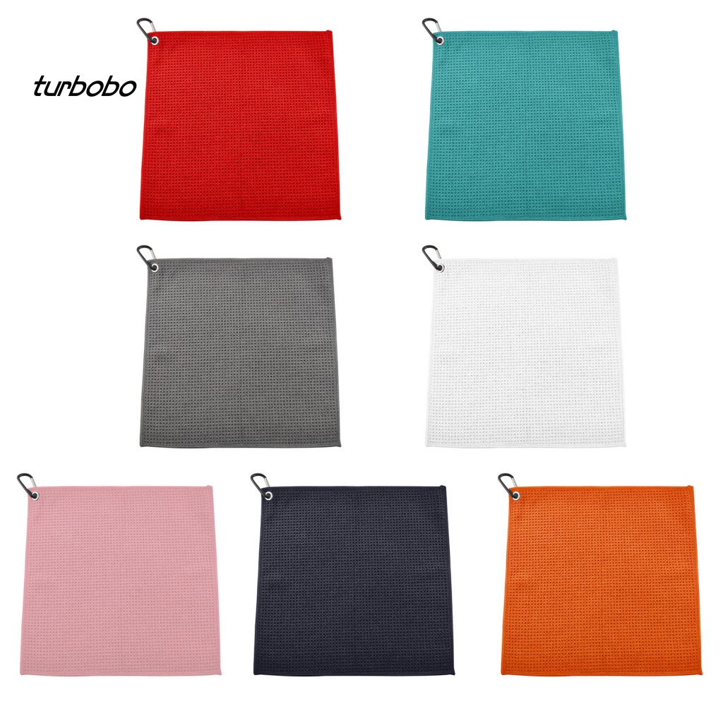 Khăn Lau Gậy Đánh Golf Bằng Sợi Microfiber Thấm Hút Mồ Hôi Siêu Sạch Không Lông Có Kẹp Hiệu Quả Nhanh Khô Họa Tiết Waffle