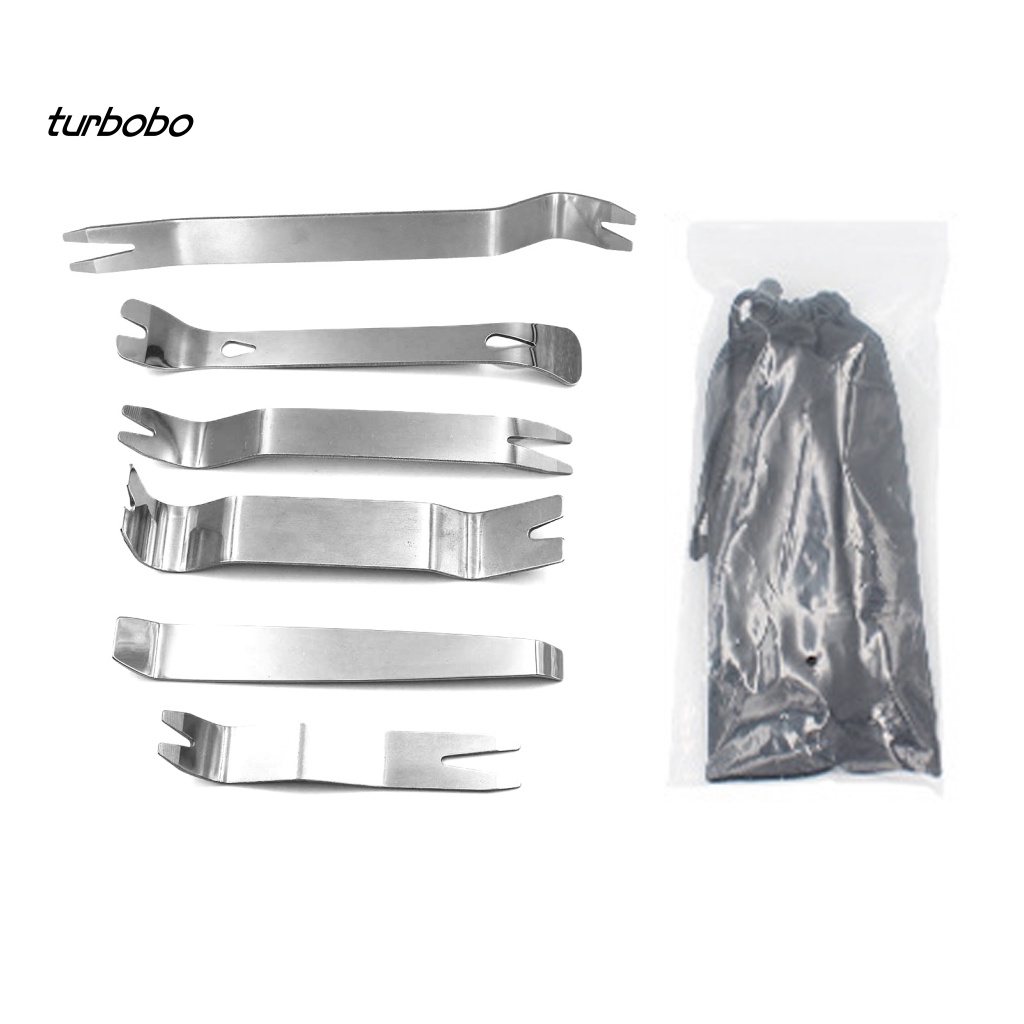 Set 6 Dụng Cụ Tháo Lắp Âm Thanh Bằng Thép Không Gỉ Cho Xe Ô Tô