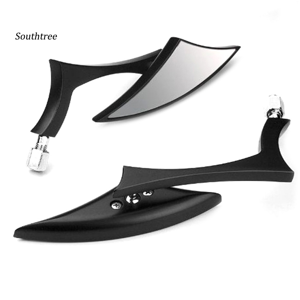 Set 2 Gương Chiếu Hậu Bằng Hợp Kim Nhôm 8 / 10mm Thông Dụng Cho Xe Mô Tô