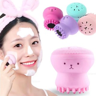 Bàn chải rửa mặt Bạch Tuộc dễ thương - Cọ rửa mặt bạch tuộc làm sạch sâu lỗ chân lông, massage da nhẹ nhàng PD112