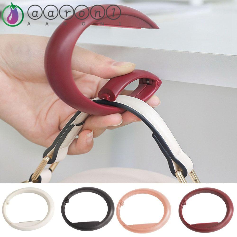 AARON1 Móc Treo Túi Xách Bằng Nhựa Đa Năng Có Thể Gấp Gọn Tiện Dụng