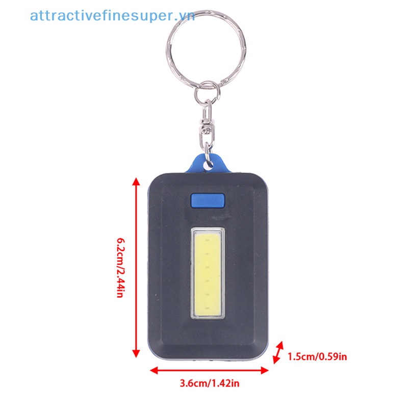 1 Đèn Pin Mini COB Có Móc Khóa Tiện Lợi