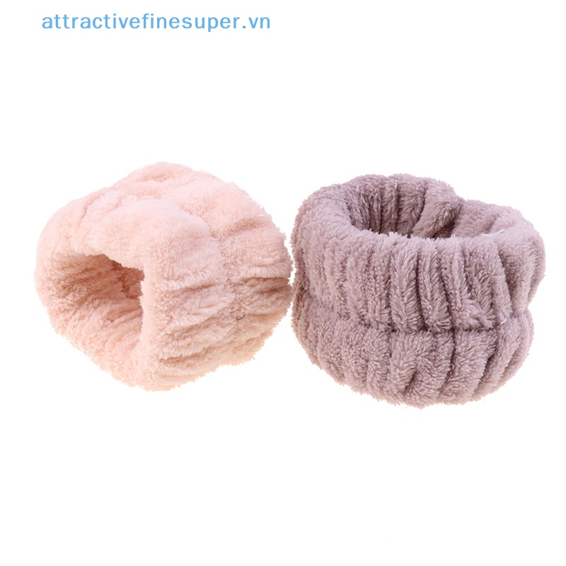 Afs 1 Chiếc Băng Đeo Cổ Tay Chạy Bộ Vải Lông Màu Trơn Thấm Hút Tốt