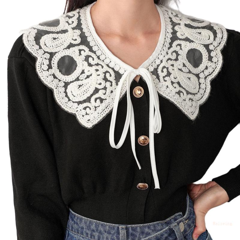 Khăn Choàng Ren Mini Thêu Hoa Có Thể Tháo Rời Cho Búp Bê