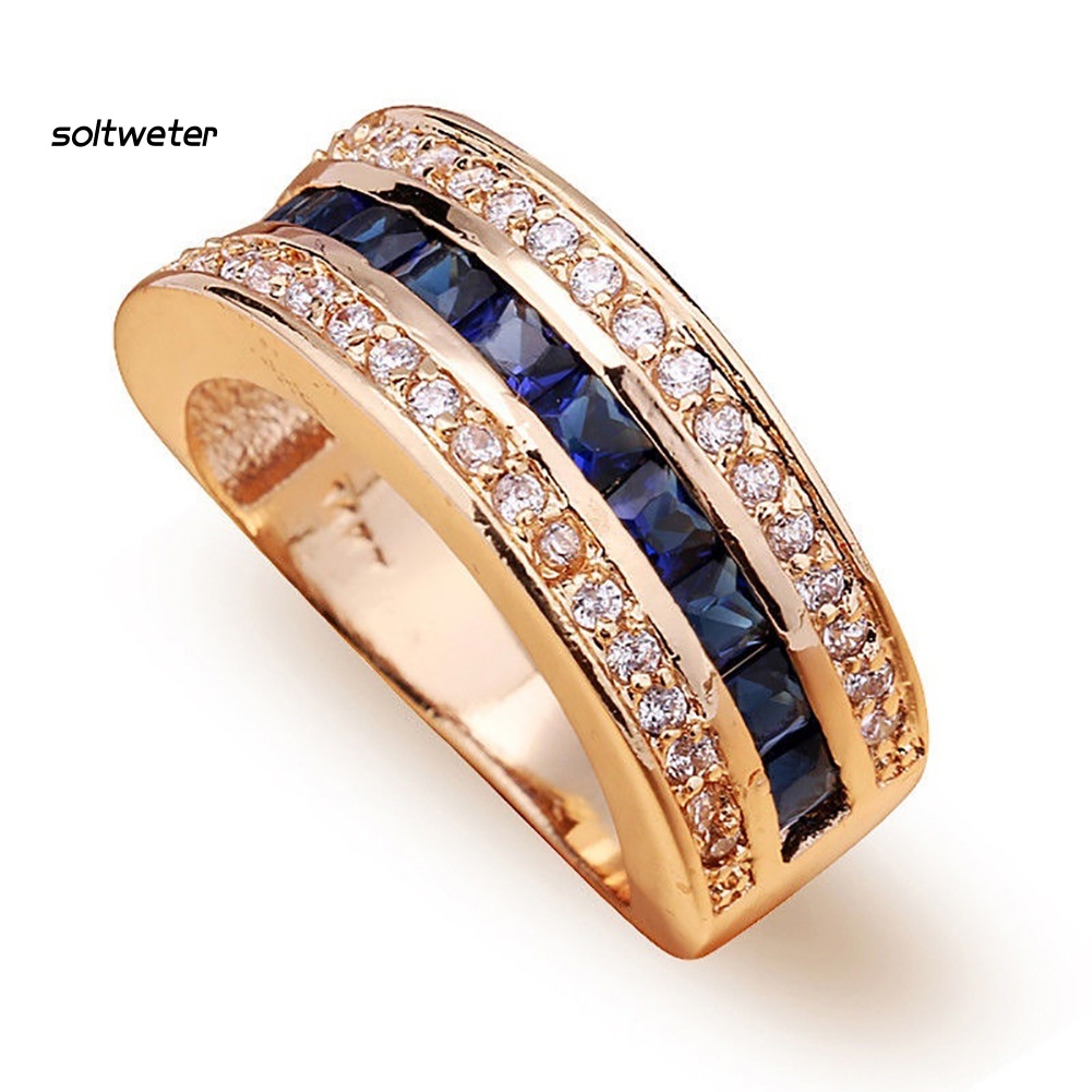 Nhẫn Đính Hôn Đính Đá Lấp Lánh Phong Cách Thời Trang Unisex