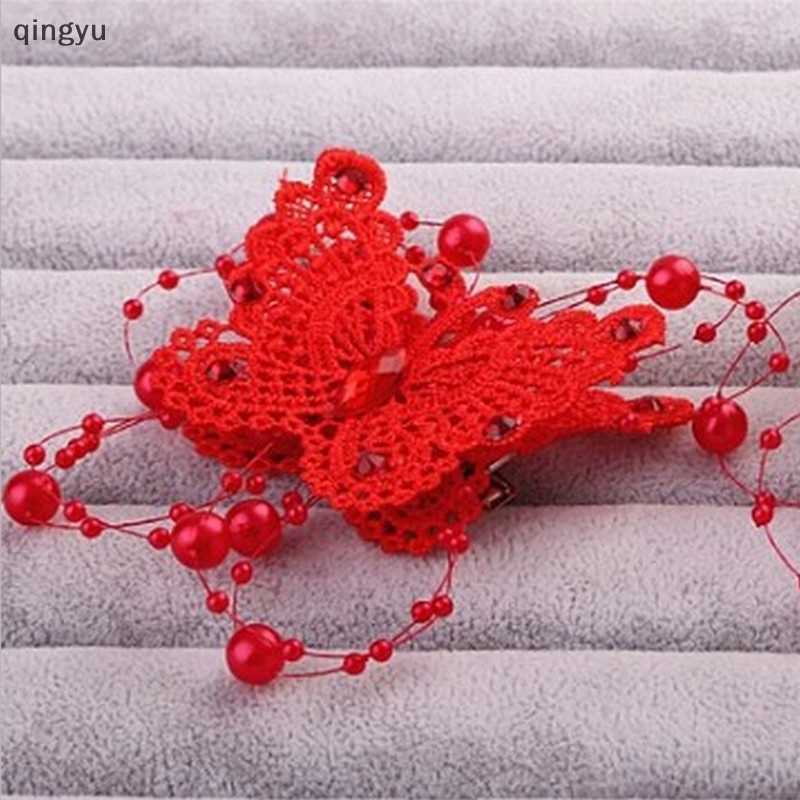 Mới 1 Kẹp Tóc Hình Bướm Có Đính Ngọc Trai Giả