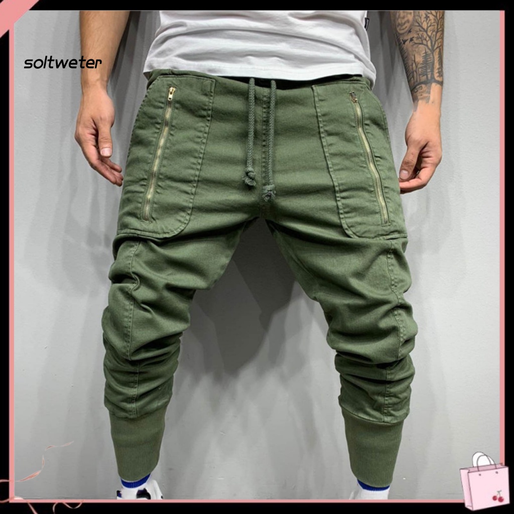 Quần Thể Thao Rút Dây Màu Trơn Thời Trang Cho Nam