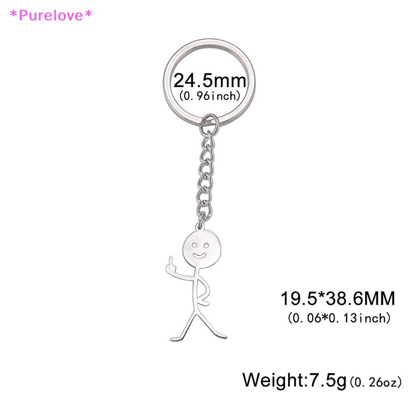 Móc Chìa Khóa Bằng Thép Không Gỉ Họa Tiết Graffiti Dễ Thương Dành Cho Cặp Đôi Mới