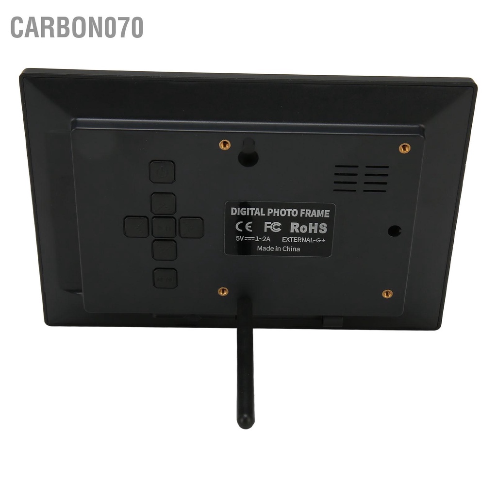 Carbon070 Khung ảnh kỹ thuật số 7 inch Album khung HD 1080P có chức năng đồng hồ và lịch 100‑240V