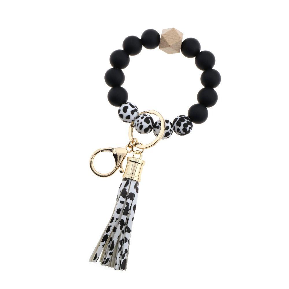 SUYO Vòng Đeo Tay Bằng Da Silicon Co Giãn Phối Tua Rua Nhiều Màu Thời Trang Cho Nữ