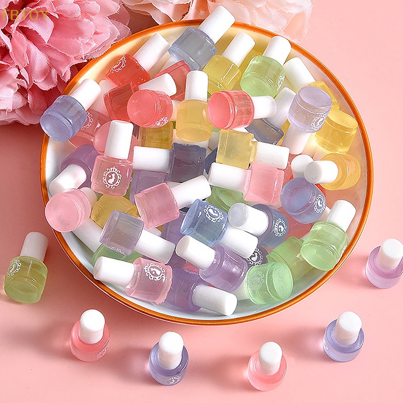 Bộ 5 Lọ Sơn Móng Tay Dạ Quang Bằng Nhựa Resin DIY