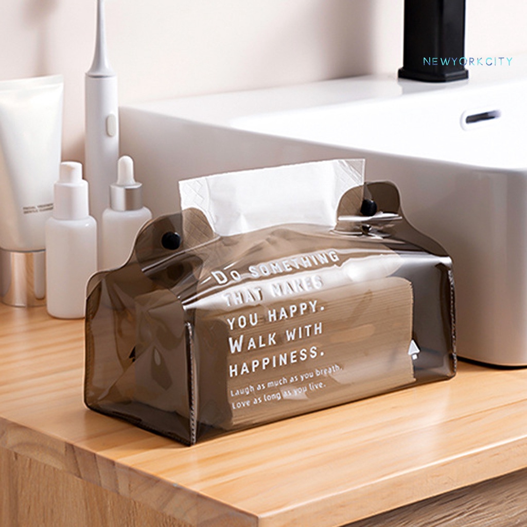 Hộp Đựng Khăn Giấy Bằng PVC Không Thấm Nước Có Thể Gấp Gọn Cho Phòng Khách