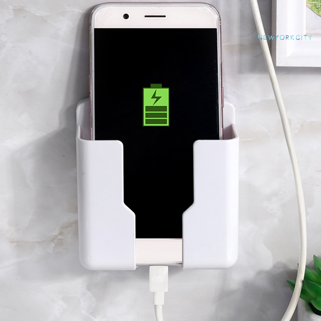 Hộp Sạc Gắn Tường Bằng Nhựa Tự Dính Không Cần Khoan Tiện Dụng