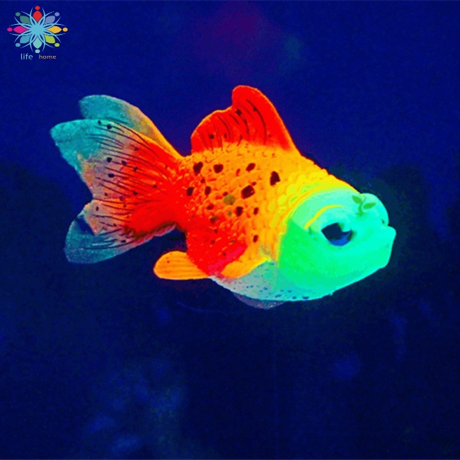 Mô Hình Cá Vàng Bằng Silicone Phát Quang Dùng Trang Trí Bể Cá