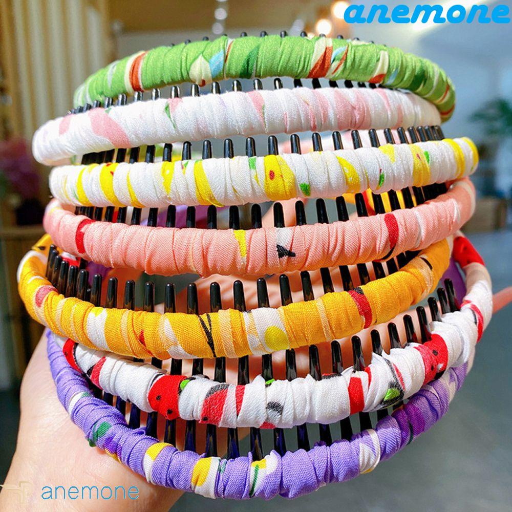 ANEMONE Băng Đô Rửa Mặt In Họa Tiết Răng Cưa Dễ Thương Cho Bé